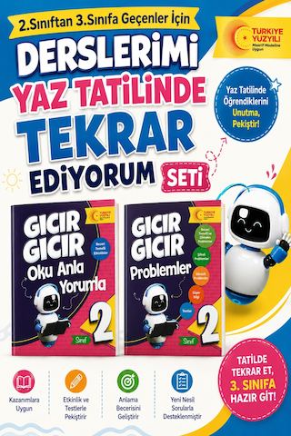 2.sınıftan 3.sınıfa Geçenler İçin Derslerimi Yaz Tatilinde Tekrar Ediyorum Seti -5