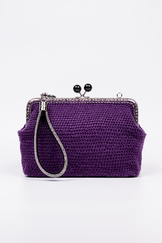 Fabric Craft Bag Portföy Çanta Bilek Askılı Merserize İplik Mor Mor