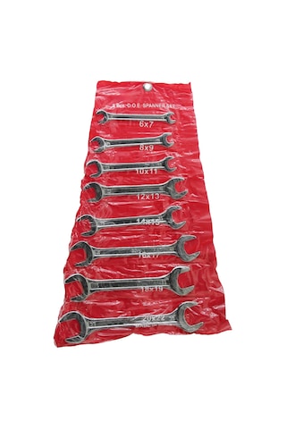 8 Parça Açık Uçlu Anahtar Takımı 6-22 Mm