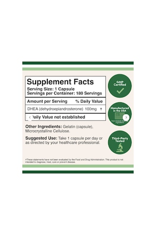 Double Wood Dhea 100mg 180 Capsul. Usa Version 3838