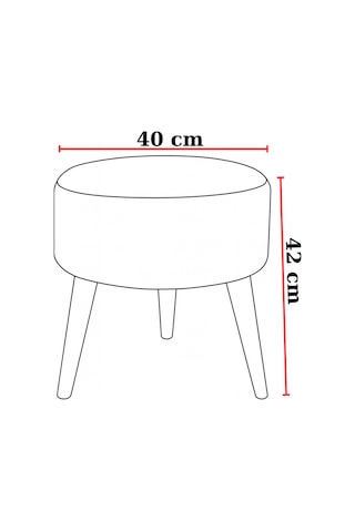 Roma Berjer + Puf Set - Welsoft Yumuşak Kumaş - Ahşap Ayak - Lila Lila