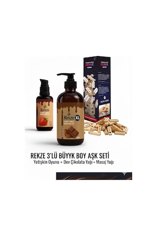 Rekze Mega 3'lü Set Denge Oyunu + Çikolata 250 ML + Çilek Yağı 100 ML