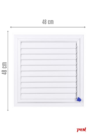 Alüminyum Banyo Wc Havalandırma Menfezi 48x48 Beyaz Seri