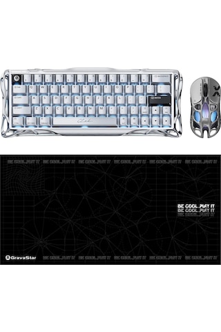 Gravastar V60 Pro Manyetik Kablolu Gaming Klavye, Xpro Kablosuz Optik Mouse Ve Mousepad Oyuncu Seti, Optik