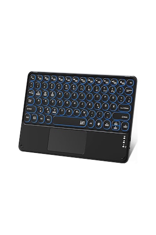 Bluetooth Klavye Tablet İçin Uyumlu Şarjlı-touchpadli-rgb