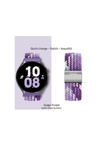 Samsung Galaxy Watch 4 5 6 7 Fe 40 44mm Classic 42 43 46 47mm Uyumlu 20mm Metal Klips Örgü Kordon