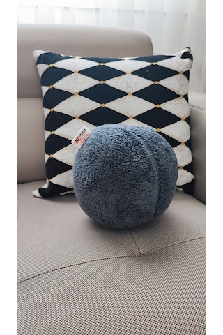 Top Kırlent Yastık 1 Küçük Antrasit 25 Cm