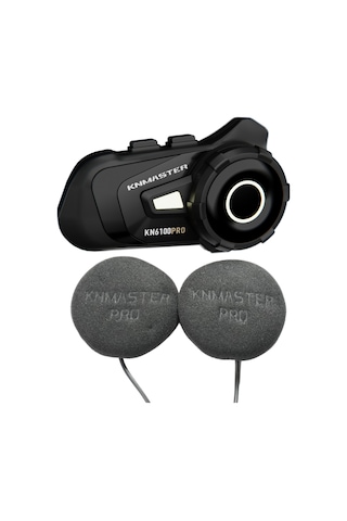 Knmaster Kn6100 Pro Motosiklet Kask İnterkom Bluetooth Intercom Seti Siyah (3.Nesil)