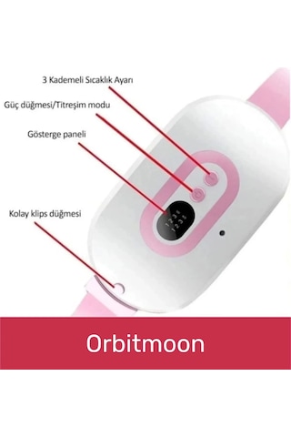 Özel Seri Titreşimli Taşınabilir Sıcak Tutan Regl Ağrıları Dijital Özel Gün Adet Bel Kemeri Çok Renkli