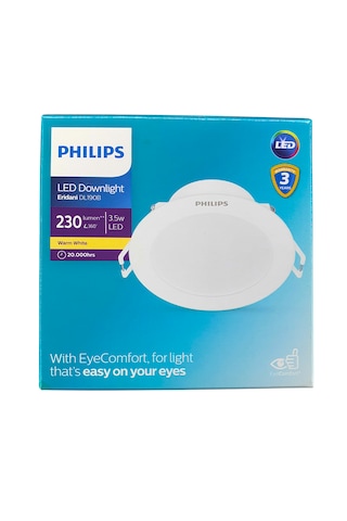 Philips Eridani 3.5w Delik Çapı 80mm Dış Çapı 90mm Yükseklik 35mm Sarı Işık