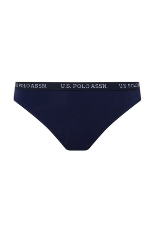 U.S. Polo Assn. Kadın Lacivert Kalın Kenarlı Lastikli Bikini Alt Lacivert