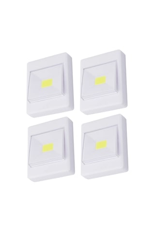 4pcs Cob Led Işıklar Pil Odası Dolabı Kapalı Duvar Koridoru Işık Garaj Led Açık Beyaz Beyaz
