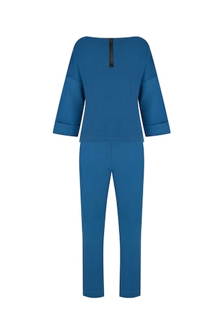 Kadın Duble Manşetli Ikili Takım Frn6102 Mavi