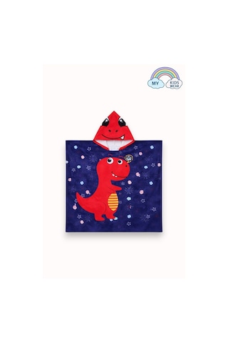 My Kids Wear Erkek Çocuk Deniz Kombini 3 Lü Set Mayo, Havlu Ve Bone 12579 Açık Mavi - Kırmızı