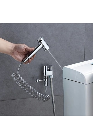 Fastbuy Challenger Altın Dayanıklı Tuvalet Sprey Tabancası 3m Hortumlu Bide Hijyen Aracı Altın