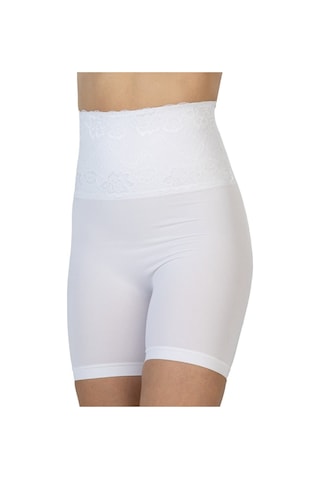 Emay Önü Dantelli Yüksek Bel Boxer Korse 2091 Beyaz