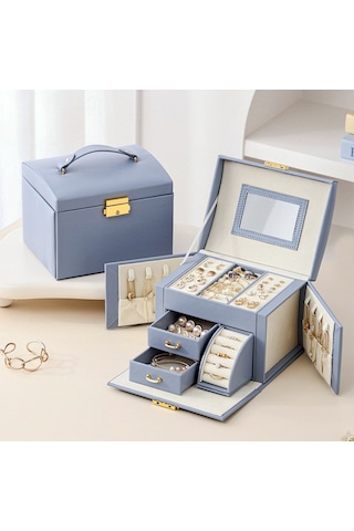 Mk-27 Premium Takı Mücevher Kutusu Altın Saklama Kutusu