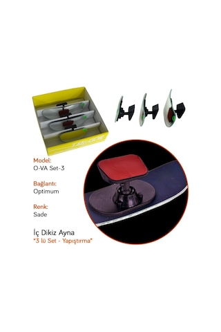 Takgör Iç Dikiz Ayna 3 Lü O-Va Yapıştırma Set-3 Sade 564.050