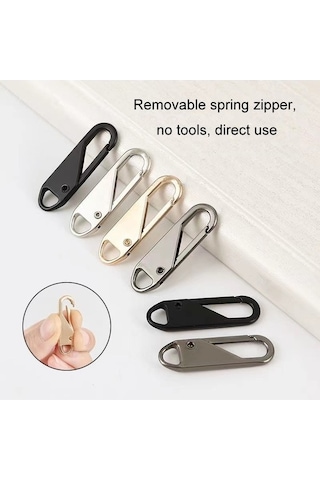 Flybuy 15 Adet Gümüş/altın Çıkarılabilir Zip Kafa, Evrensel Yedek Kafa Aksesuarı, Yüksek Kaliteli Metal, Kolay Montaj, Çamaşır Ve Sweater İçin
