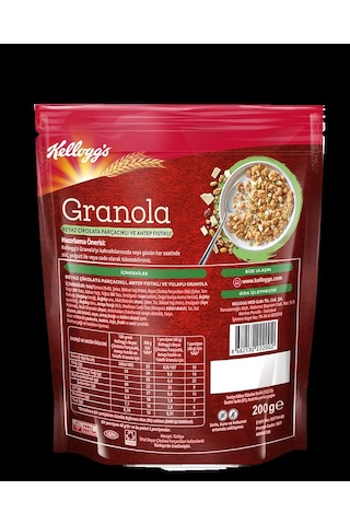 Kellogg's Beyaz Çikolata Parçacıklı Antep Fıstıklı Granola 200 G