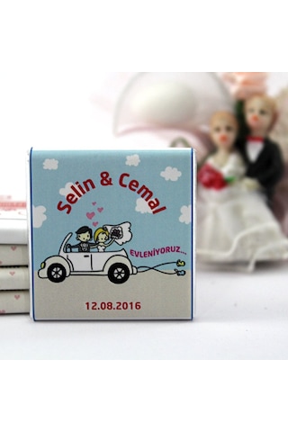 Dark Brown Nikah Çikolatası Kişiselleştirilebilir El Yapımı Madlen Çikolata NKK20 150 Adet