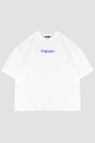 Startmore Fallen Sırt Baskılı Oversize Unisex Beyaz Beyaz