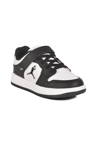 Cool Siyah Beyaz Cırtlı Erkek Çocuk Sneaker Haykat Kısa F SİYAH-BEYAZ