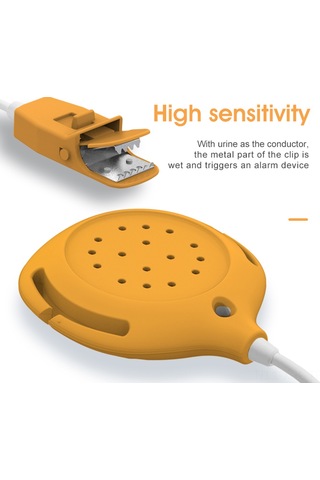 Konesam Bebek Islaklık Alarmı - Titreşimli Ve Sesli Uyarı, Klipsli Tasarım, Portakal Rengi