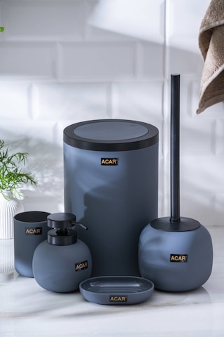 Acar Astoria Akrilik 5 Parça Banyo Seti - Gri