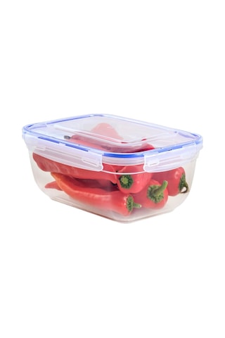 Dünya Dp-30115-102 Dikdörtgen Saklama Kabı 4000 Ml - Contalı Sızdırmaz Şeffaf Beyaz- 12'li Paket