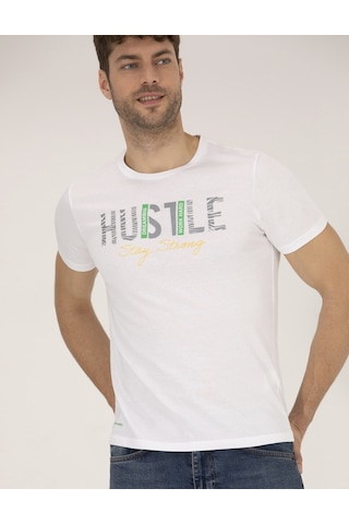 Pierre Cardin Erkek Beyaz Tişört 50262662-Vr013 Beyaz