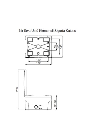 Makel Sigorta Kutusu Sıva Üstü 6 Li