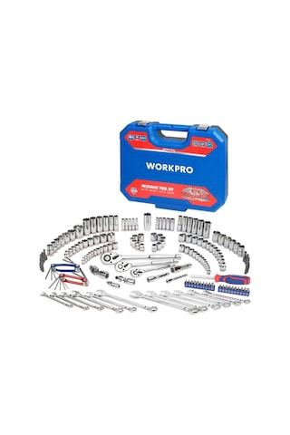 Workpro Wp202530 1/4' 3/8 1/2' Metrik/inç 164 Parça Cr-v Ağır Hizmet Lokma Ve Kombine Anahtar Ta