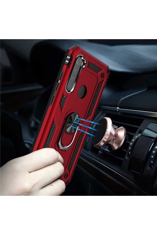 Xiaomi Redmi Note 8 Kılıf Zore Vega Kapak-Siyah