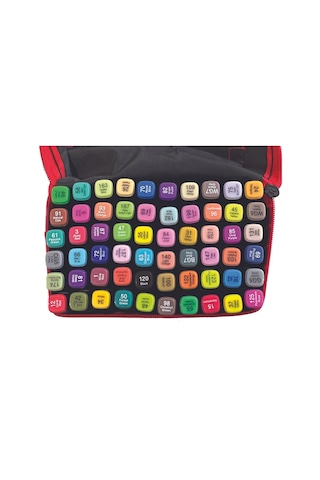 Mikro Çift Uçlu Fosforlu Kalem Art Marker 60 Renk Çok Renkli