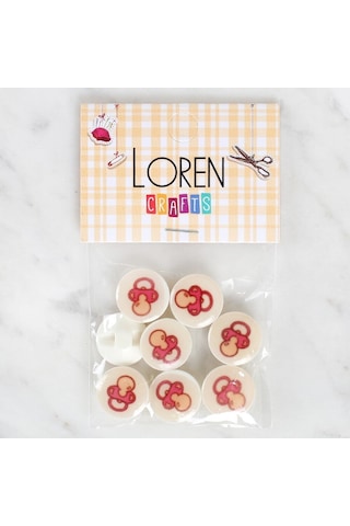 Loren Crafts 8'li Emzik Düğme - 1005