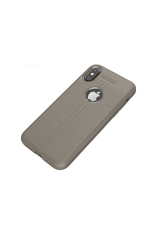 Apple Uyumlu iPhone Xs Max 6.5 Kılıf Zore Niss Silikon Kapak Gri