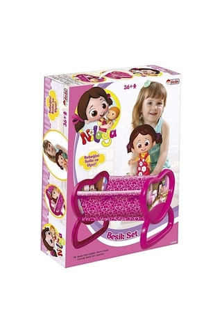 Niloya Oyuncak Beşik Eğitici Oyuncak Bebek Beşiği Evcilik Oyuncak