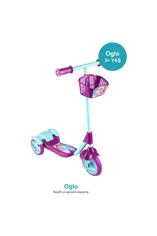 Çocuk Scooter 3 Tekerlekli Frenli Sepetli Dengeli İlk Scooter, Ayarlanabilir Gidon 3+ Yaş Mor Çocuk Scooter 3 Tekerlekli Frenli Sepetli Dengeli İlk Scooter, Ayarlanabilir Gidon 3+ Yaş Mor