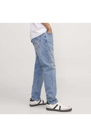 Jack & Jones Erkek Tapered Fit Normal Bel Jean - Mike - 12221866 Blue Denim