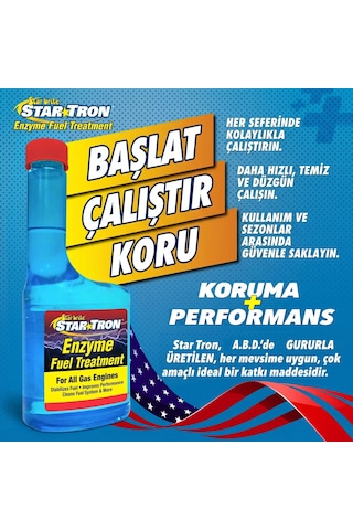 Starbrite - Star Tron Enzim Katkılı Benzin Katkısı 473 Ml : Etanol Sorunlarına Son, Benzinli Motorlar İçin Enzim Gücüyle Profesyonel Koruma