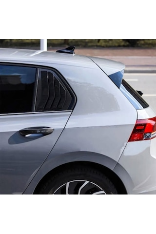 Vw Golf 8 İçin Kelebek Cam Vizörü Kaplaması Siyah Renk-Bantlı