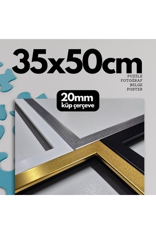 Atlas Sanat Galerisi 20mm Çerçeve, Poliresin, Mat Pvc Kaplamalı, Fotoğraf Puzzle Belge Çerçevesi, Beyaz, 33x48/34x 61824521