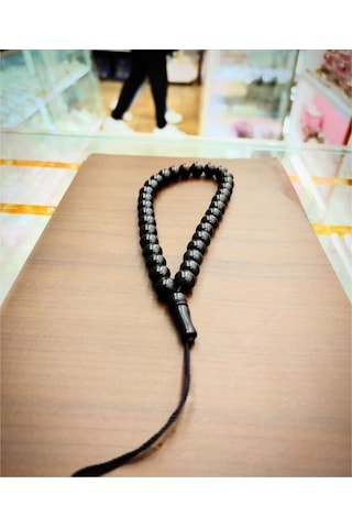 Oriental Kuyumculuk Jewellery Siyah Oltu Taşlı Tesbih Siyah
