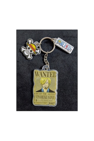 Owl Bag One Piece Wanted Serisi Sanji Desenli Acrylic Anahtarlık Çanta Süsü Mıx