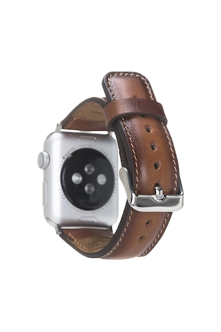Bouletta Apple Uyumlu Watch Deri Kordon 42-44-45 MM Efektli Kahve