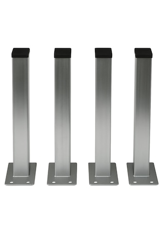 4lü Katlanır Metal Yer Sofrası Ayağı Yer Masası Ayağı 20 Cm Gri
