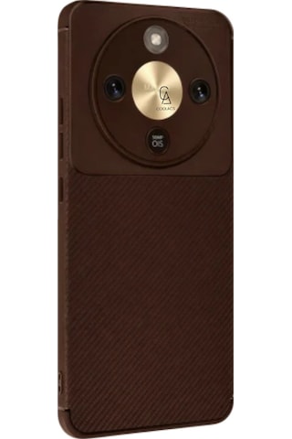 Honor Magic 8 Lite İle Uyumlu Karbon Tasarım Silikon Telefon Kılıfı Ve Temperli Cam Ekran Koruyucu Kahverengi
