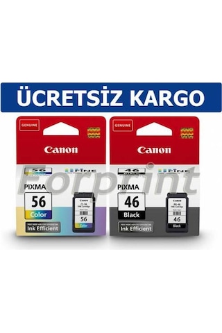 Canon E414/404/484/474 Yazıcı Kartuşu Ful Dolum Seti Pg 46/Cl56