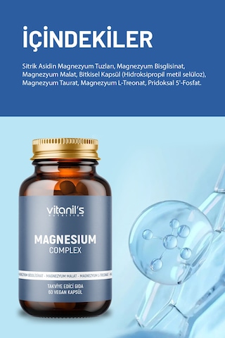 Vitanil's Magnezyum Complex 60 Kapsül